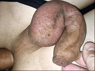 A milky femboy student screams from daddy's big dick from the buzz in his ass without a condom! , Cum twink porn bareback porn big cock porn