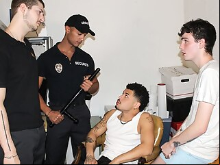 Young Perps - Officers AJ Sloan & Christian Ryder Discipline Pervy Boys For Being Naughty In Public bareback porn blowjob porn handjob porn